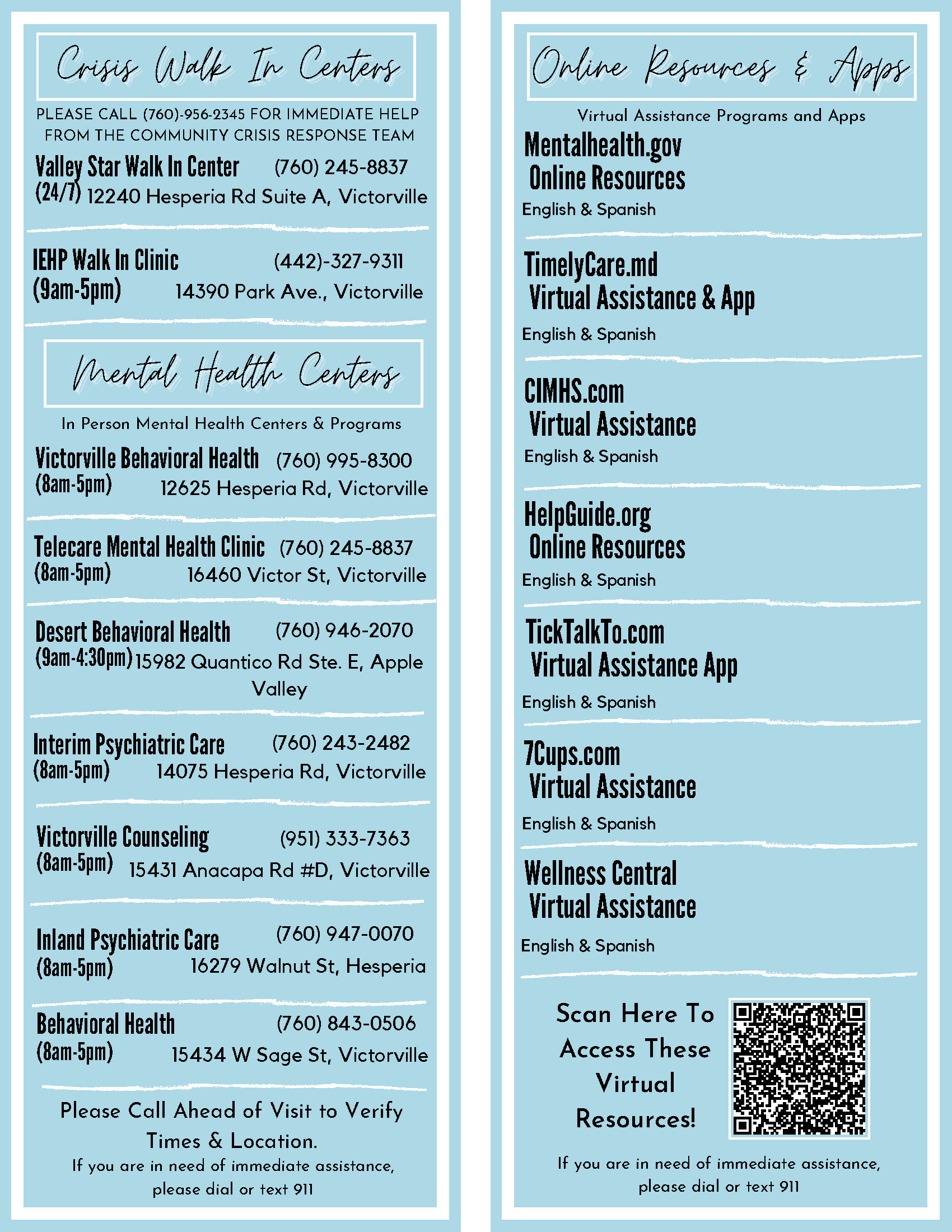 Mental Health Resources pg 2
