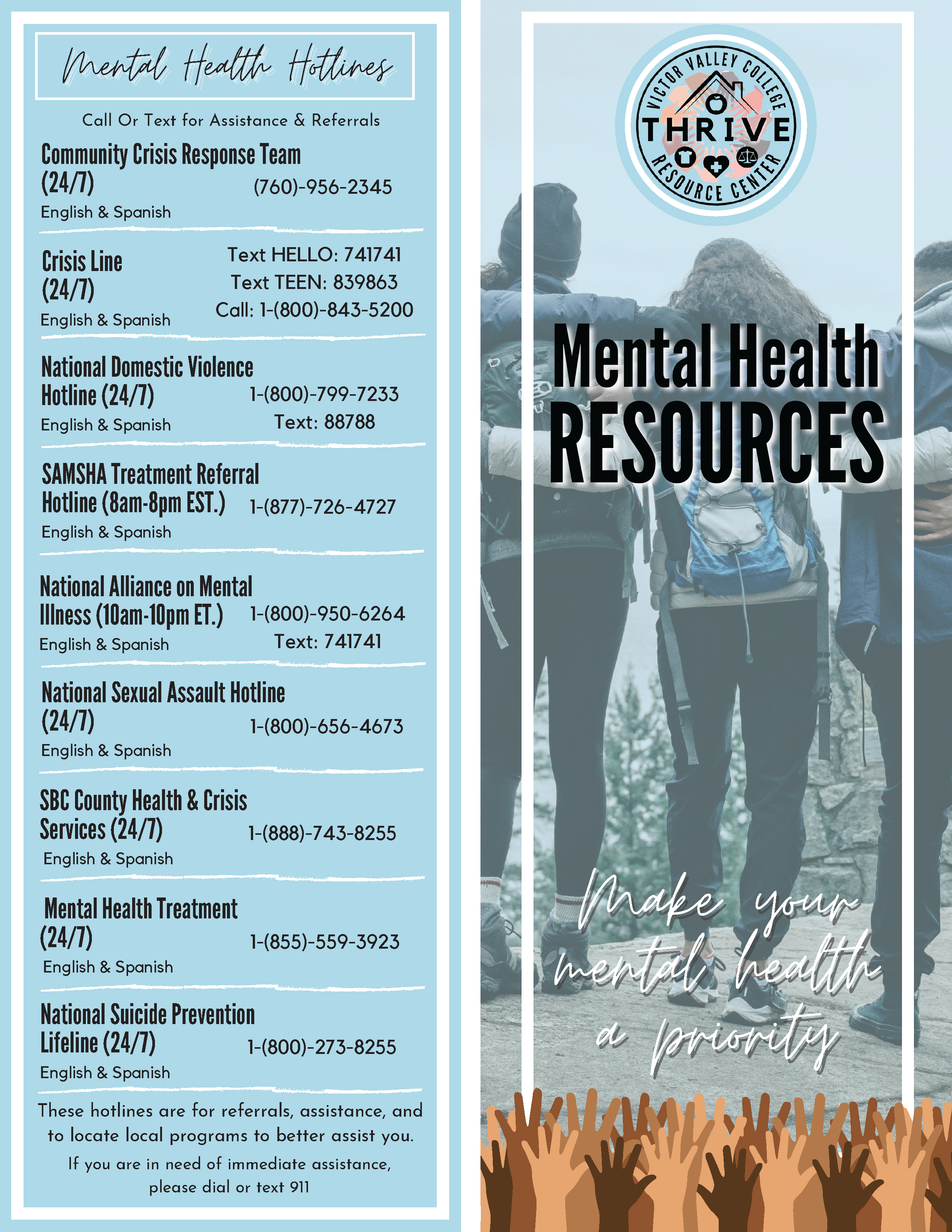 Mental Health Resources pg 1