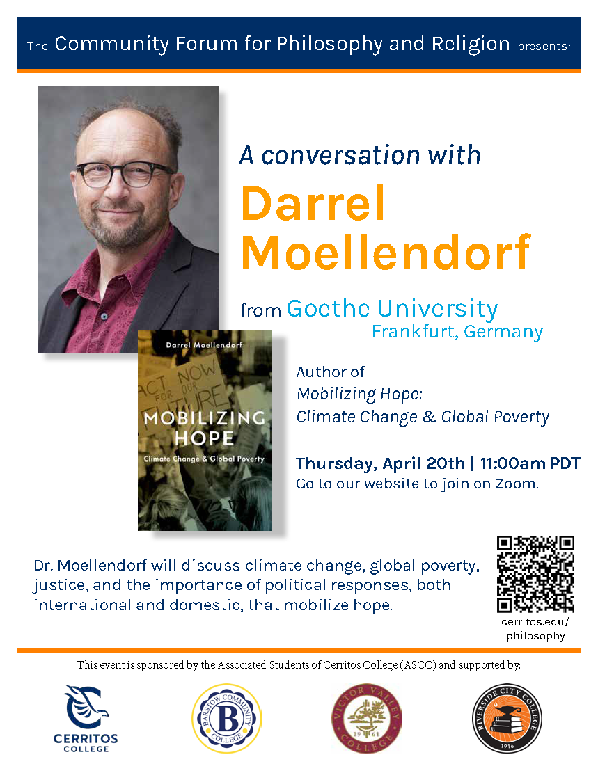 Event Flyer - Darrel Moellendorf Mobilizing Hope-Climate Change and Global Poverty