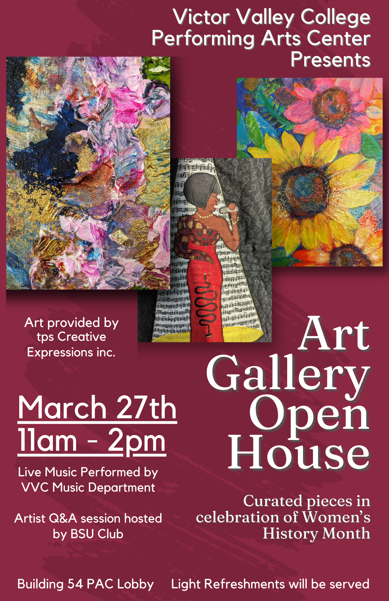 PAC Art Open House March 24