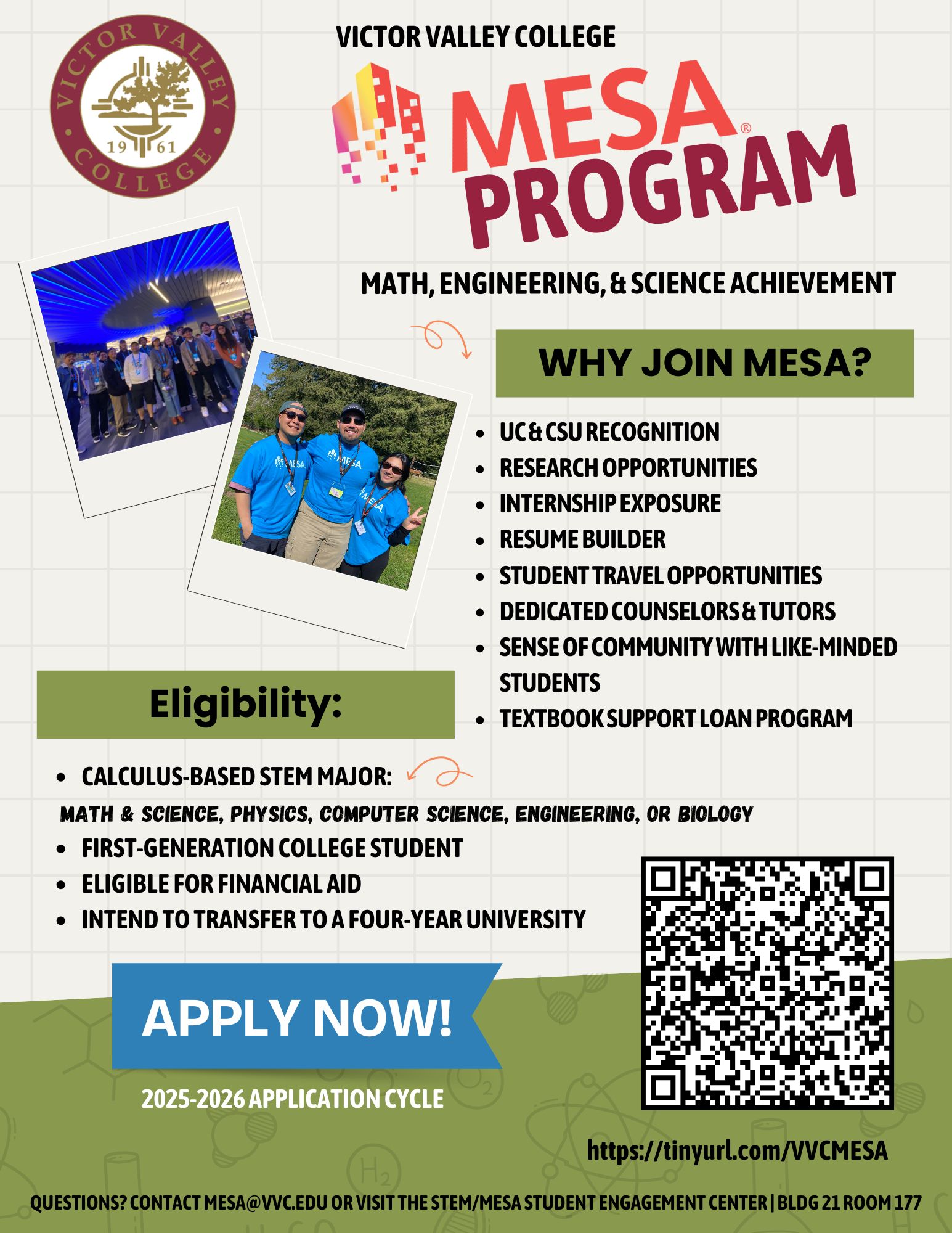 MESA Program spring 2025 flyer