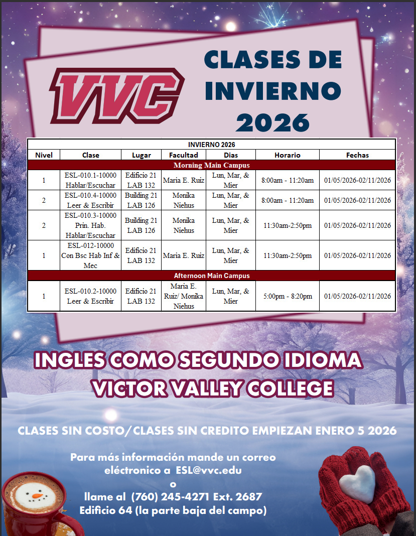 ESL Winter 2026 (Spanish)