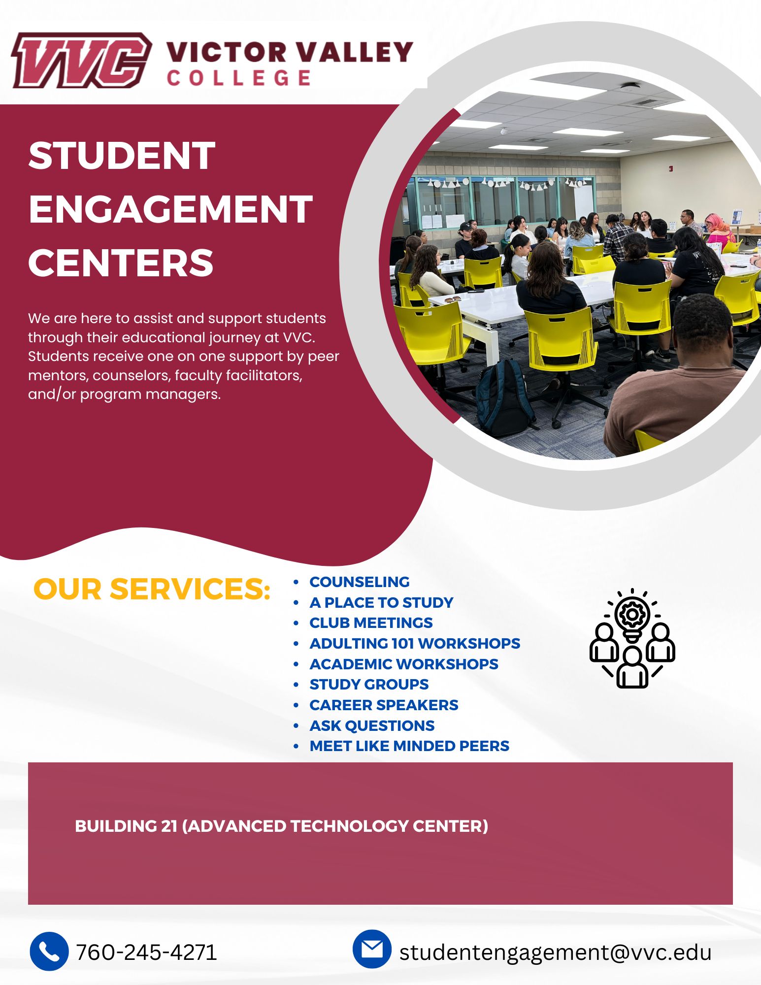 Student Engagement Centers-Description of the centers services.