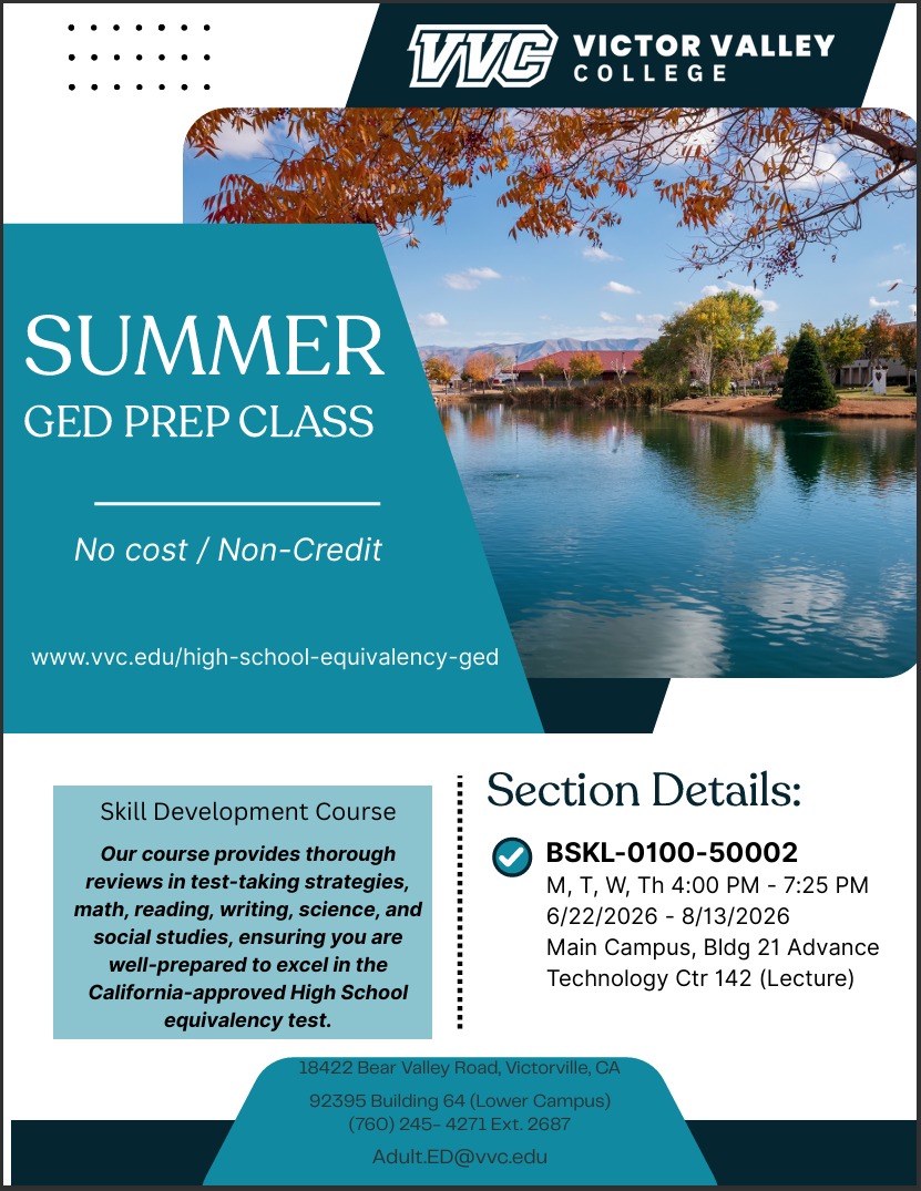 Summer 2026 GED 