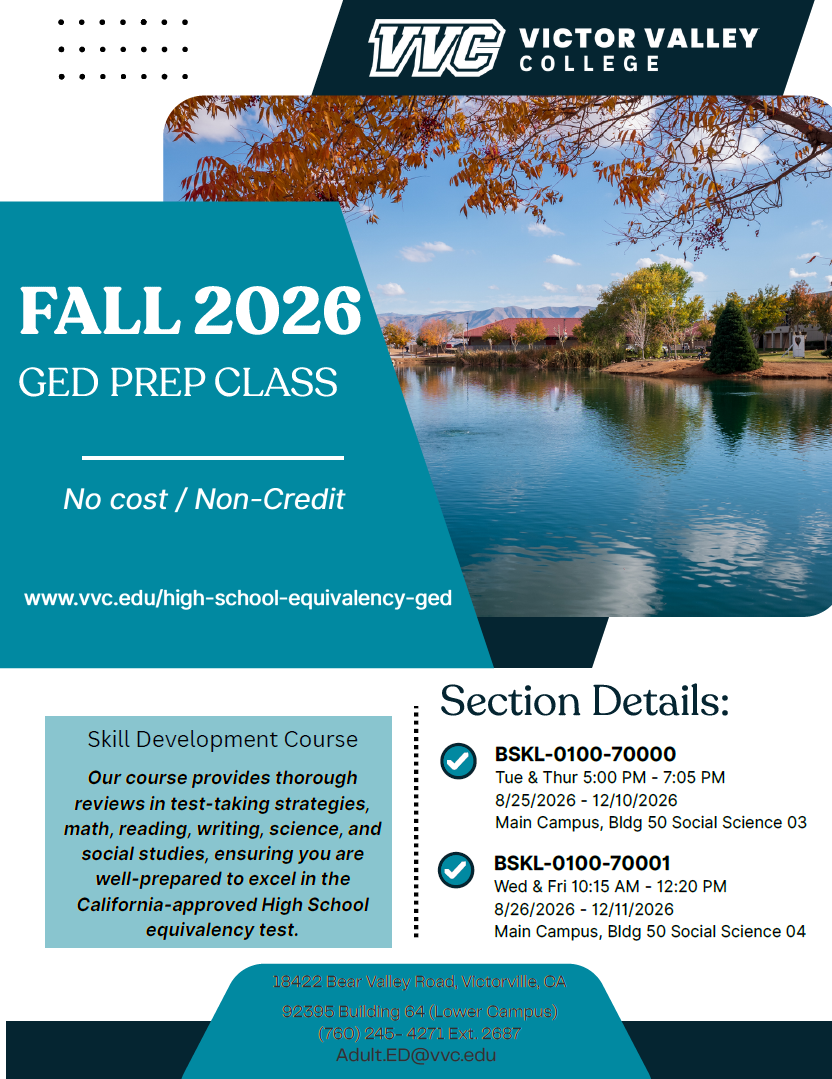 GED Fall 2026